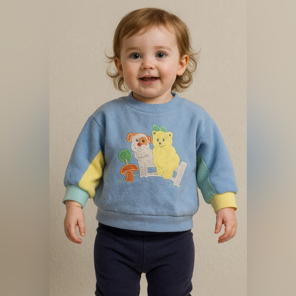 Bright Future Colorful Toddler Sweatshirt with Animal Design